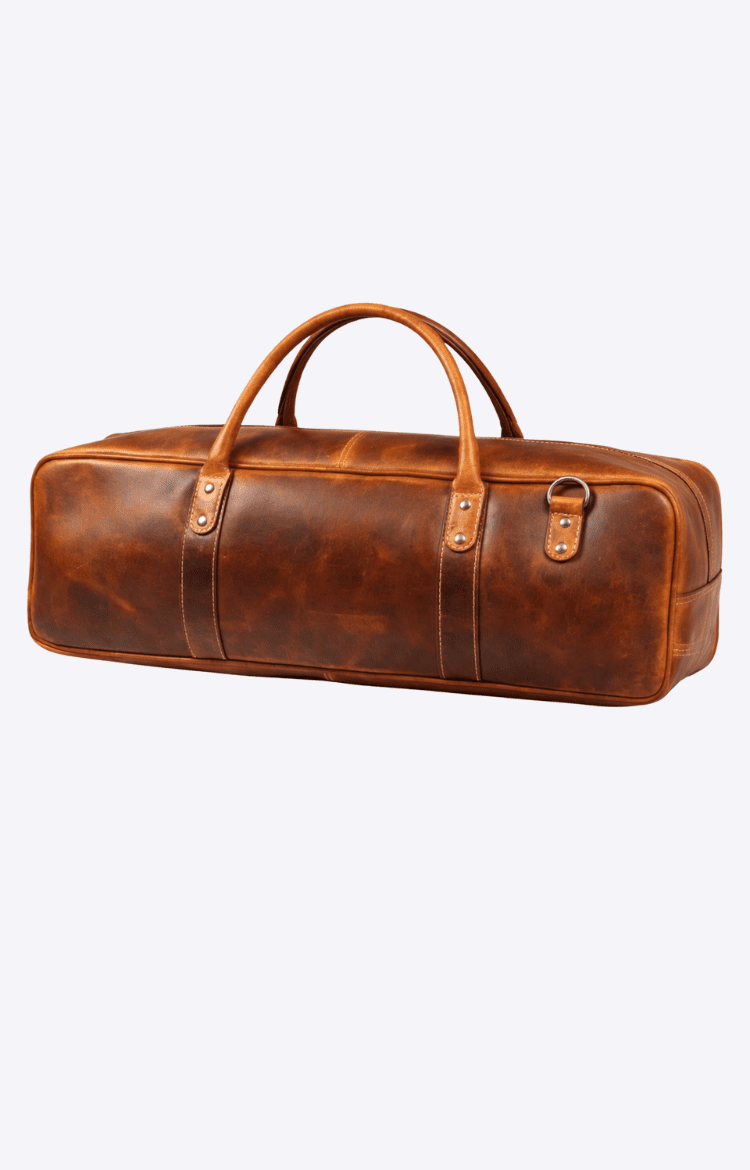 Elegant Brown Leather kitchen Knife Roll - Image 1