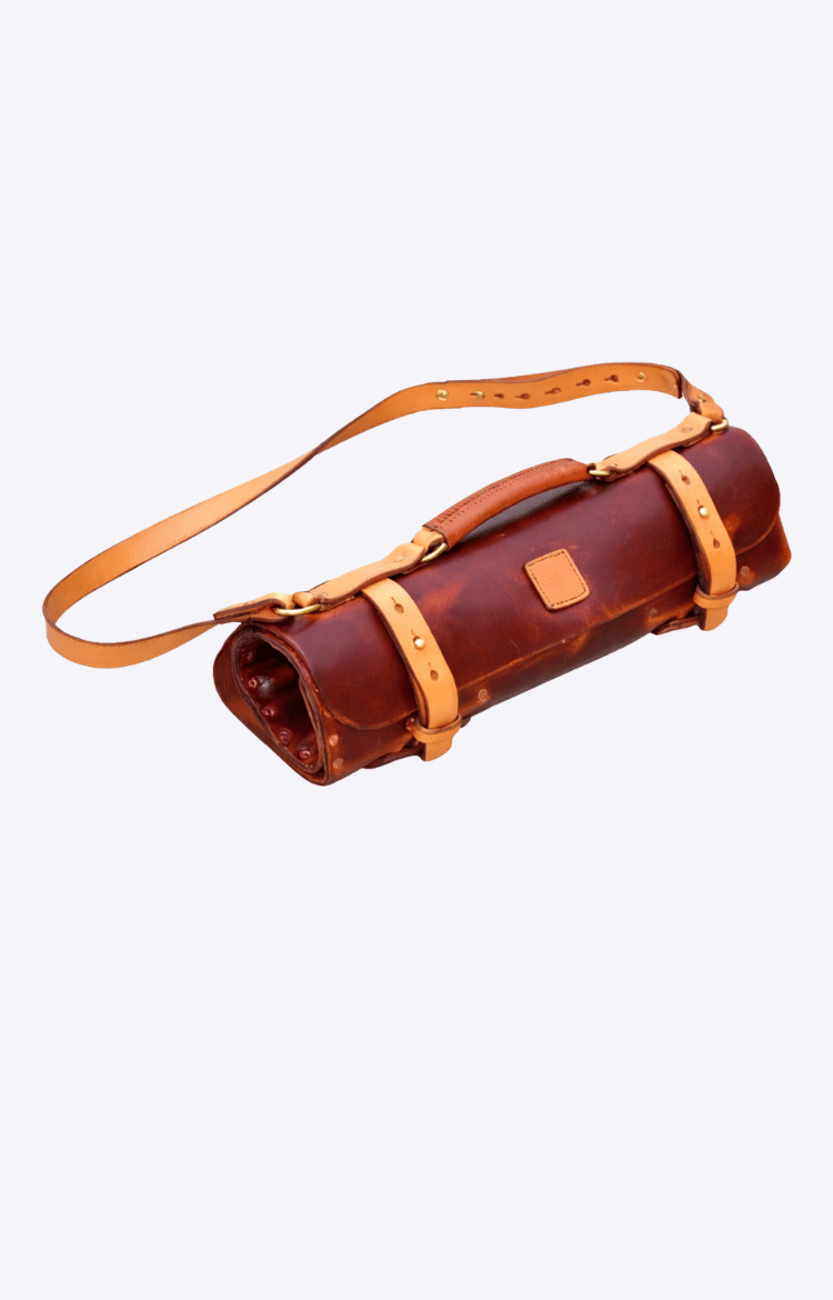 Genuine Classic Leather Knife Roll with Lightweight design - Image 1