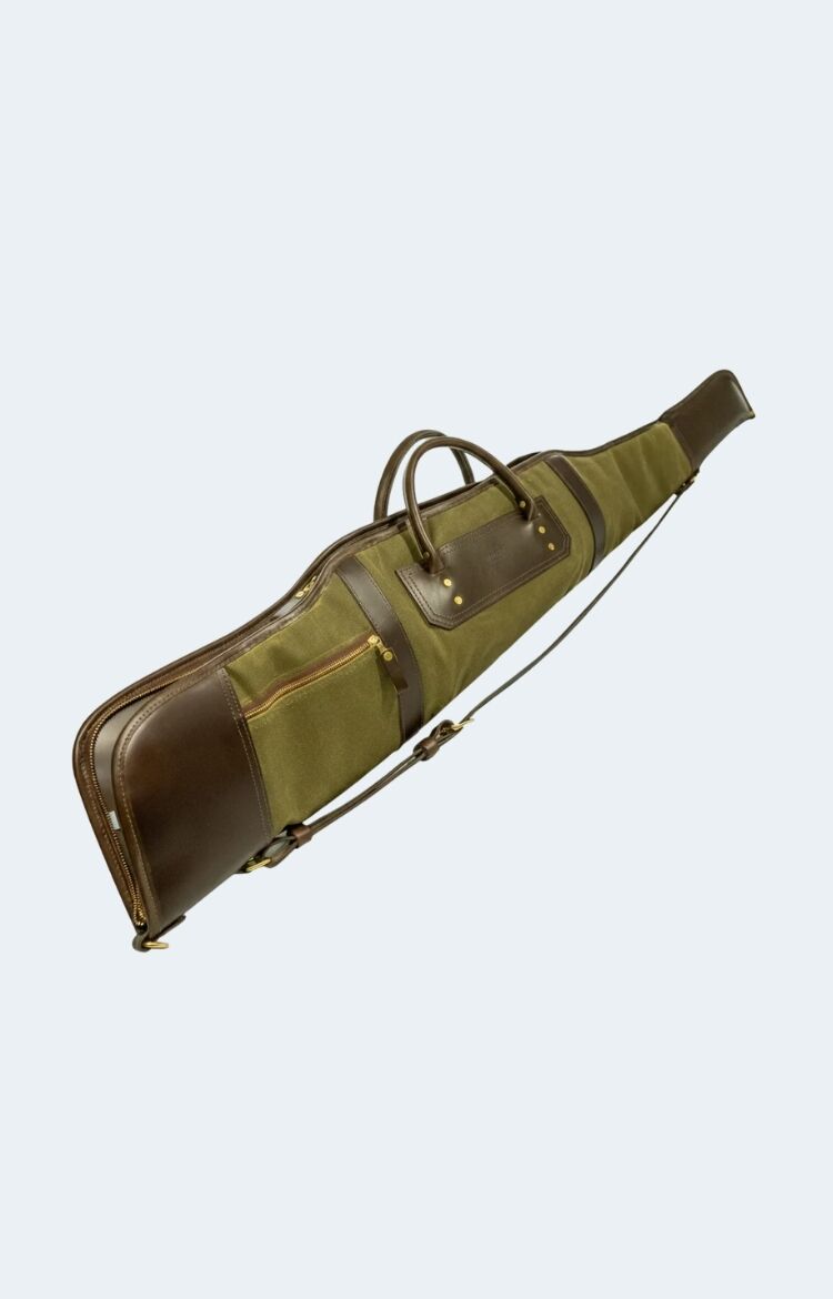 Leather Rifle Case Green