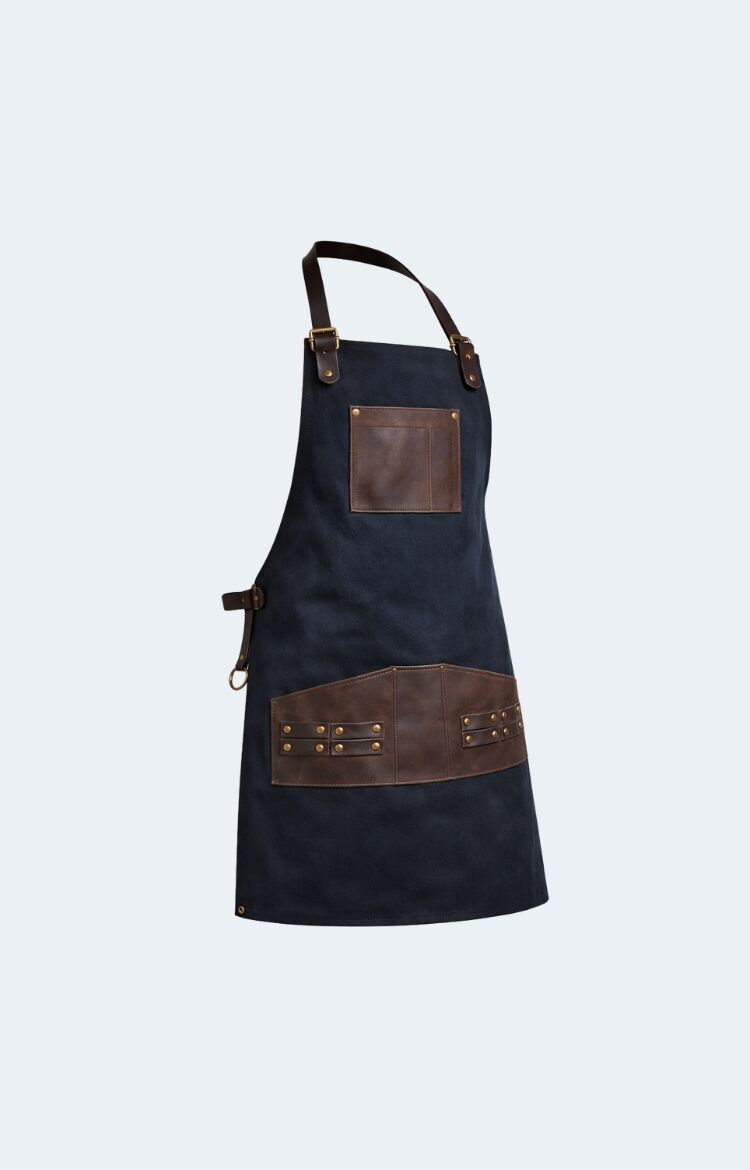 The Bedfordshire Pro Canvas Blue Apron - Image 1