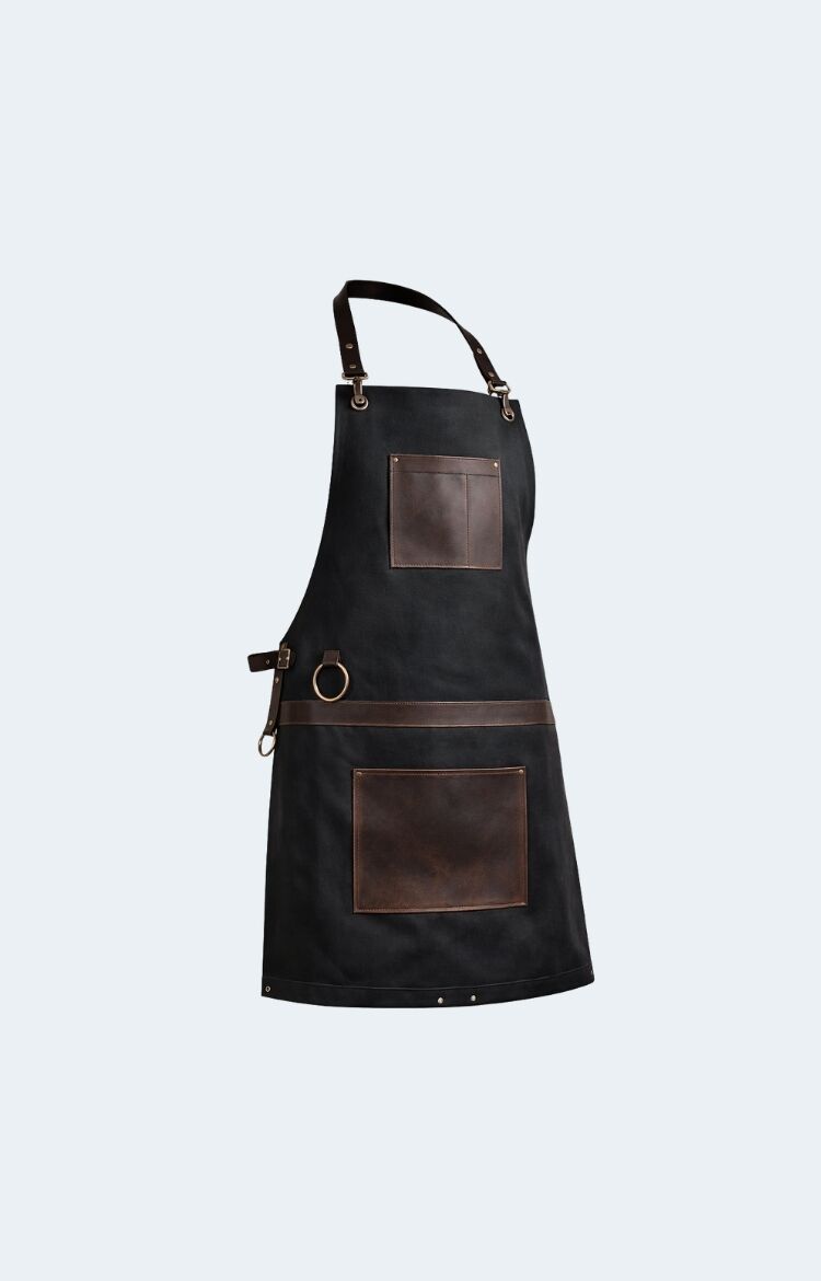 The Cornwall Black Canvas Crossbody Apron - Image 1