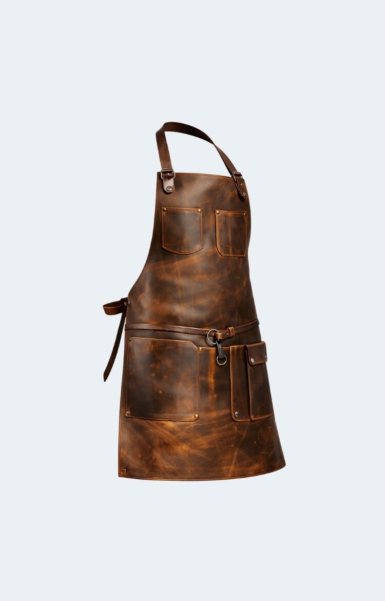 Brisket Boss Brown Butcher Apron - Image 1
