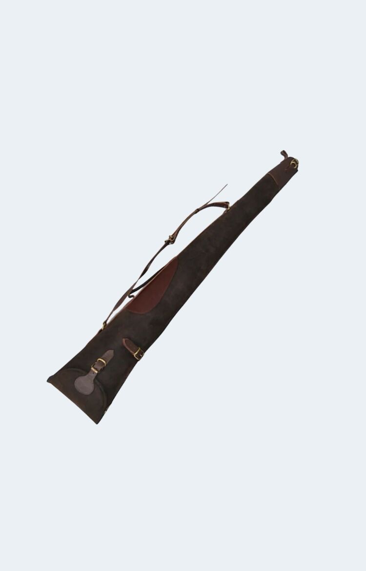 Leather Shotgun Slip Case Waxed Brown